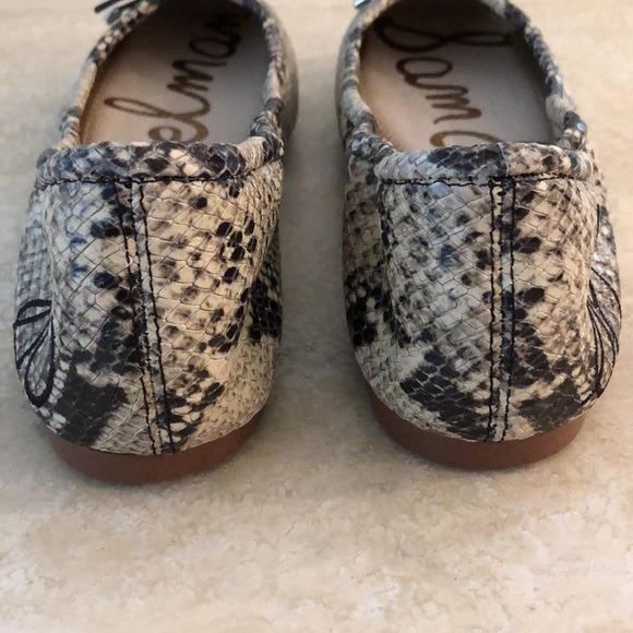 New ‘Sam Edelman’ | ‘Felicia’ Snake Print Leather Ballet Flat - Picture 4 of 12